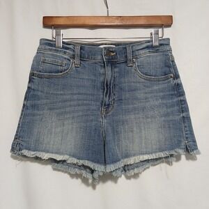 Pistola Denim Shorts High Waist Frayed Hem Casual Blue Jean Size 27‎